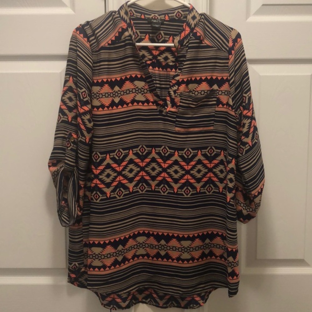 Rue 21 Aztec Print Blouse